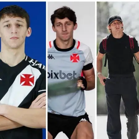 A evolução de Galarza: paraguaio ganhou 5kg de massa muscular e reduziu o percentual de gordura para 8% em apenas 11 meses de Vasco. Atualmente tem o físico como seu aliado Imagem: Vasco / AFP