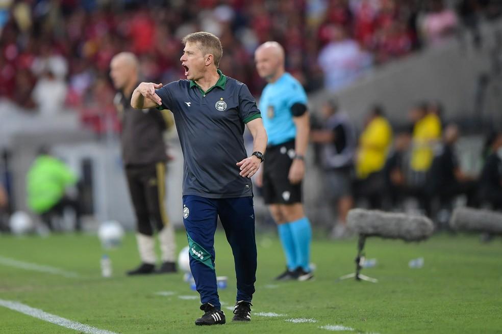 Fernando Seabra técnico do Coritiba durante partida contra o Flamengo — Foto: Thiago Ribeiro/AGIF
