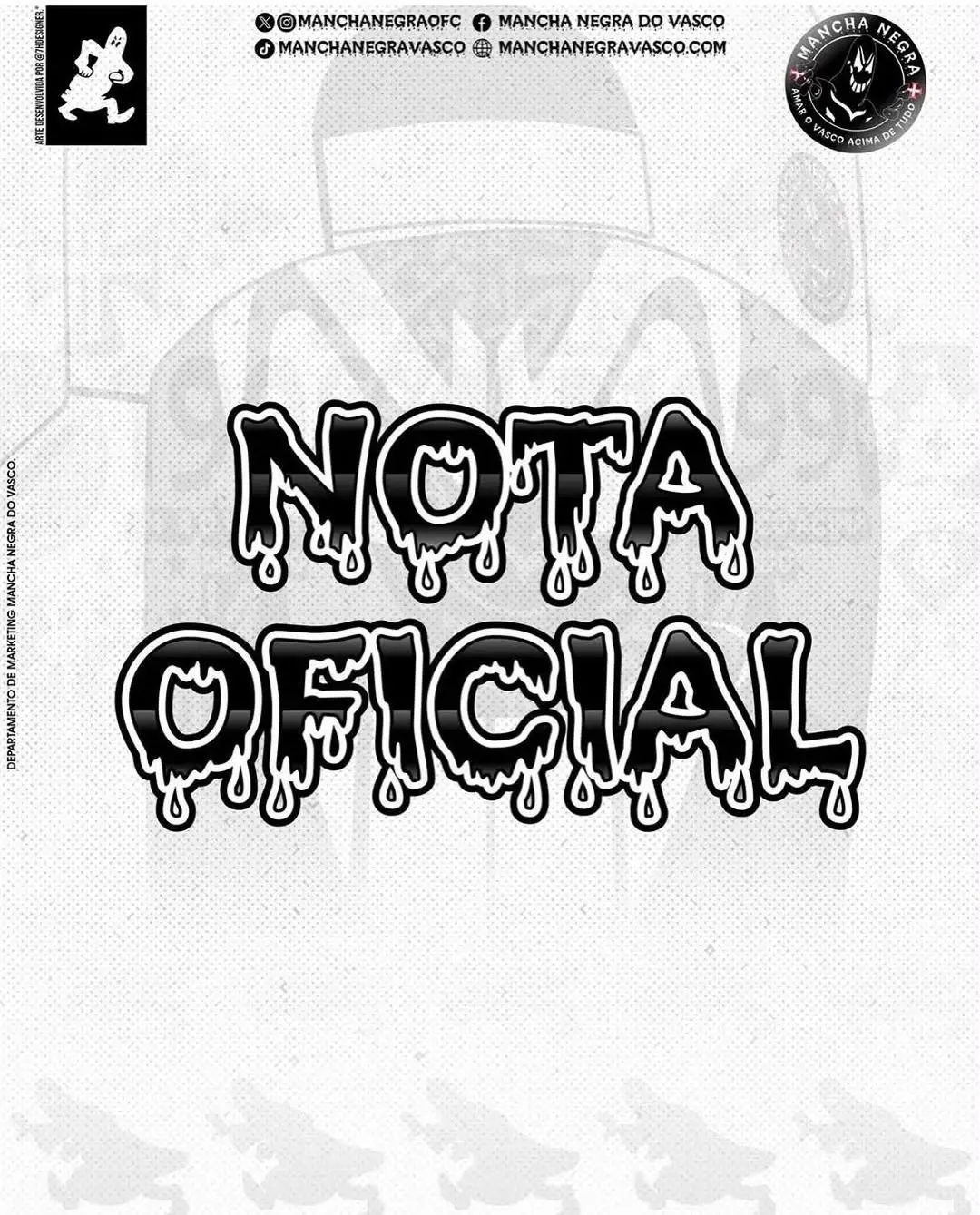 Mancha Negra divulga nota sobre o momento do Vasco