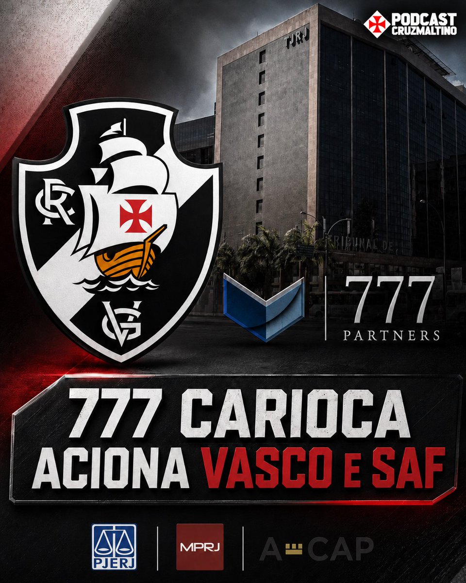 777 Carioca vai à Justiça contra o CRVG e a SAF do Vasco