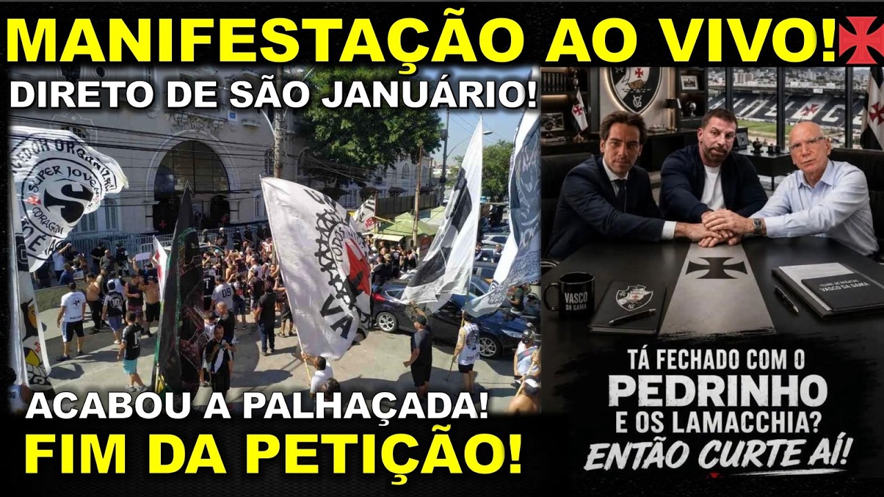 Assista à manifestação dos torcedores do Vasco em frente à social de São Januário