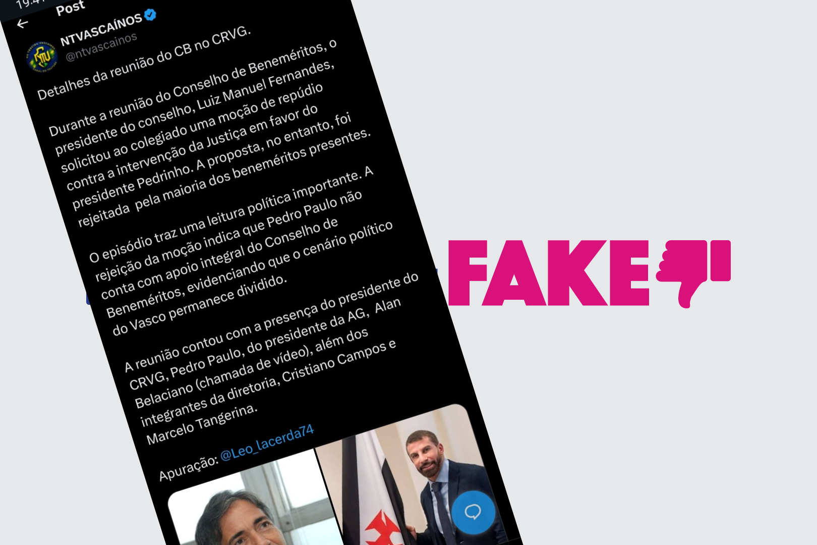 Checagem: É Fake que tenha havido uma moção de repudio rejeitada pelos beneméritos na reunião do dia 03 de Julho