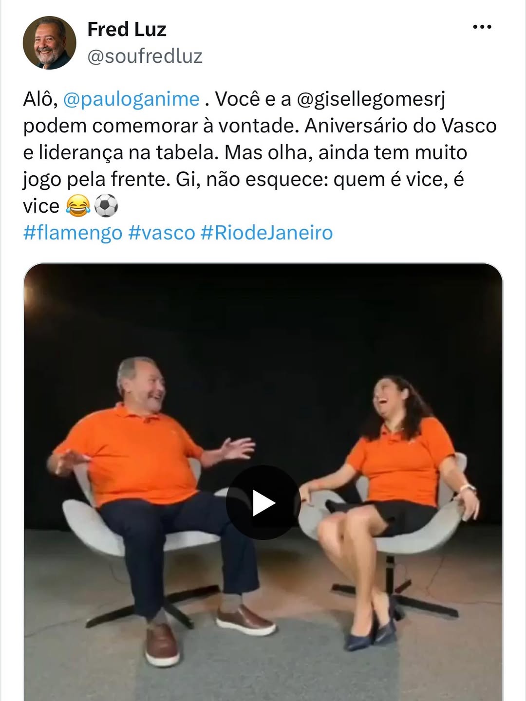 Confraria Vascaína emite nota sobre a definição de Fred Luz como CEO da Vasco SAF