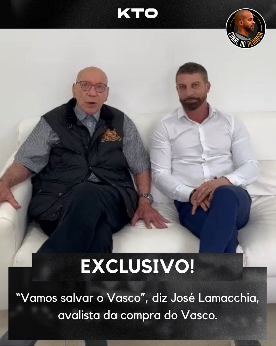 JOSÉ LAMACCHIA: 'ELES QUEREM O PODER, MAS EU E MEU FILHO VAMOS REERGUER O VASCO'