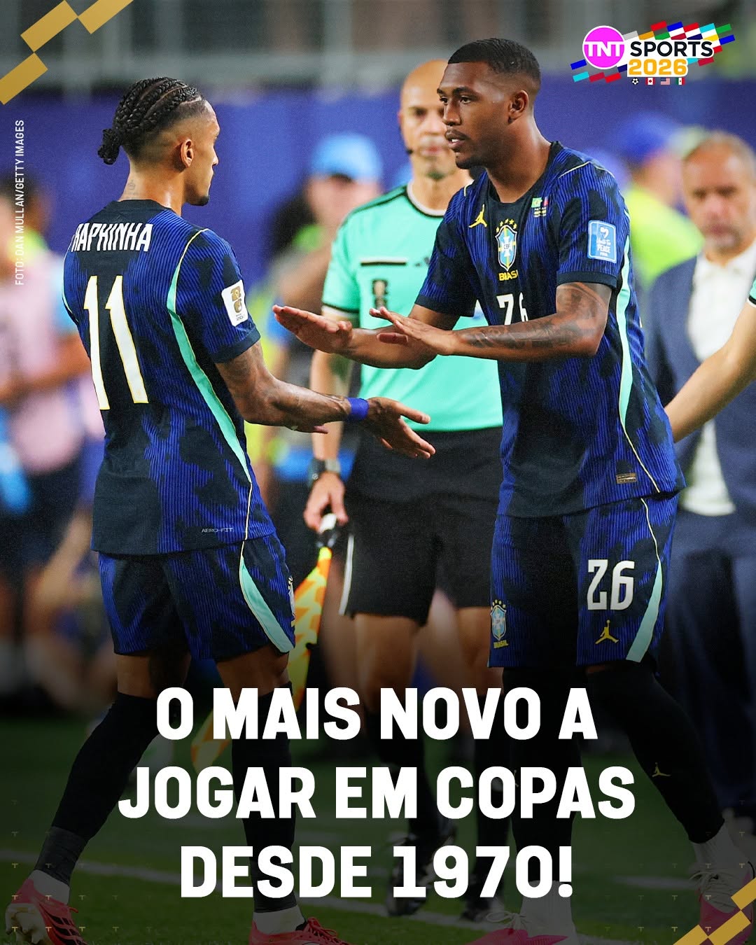 Rayan é o jogador mais jovem a estrear em uma Copa do Mundo pelo Brasil desde 1970