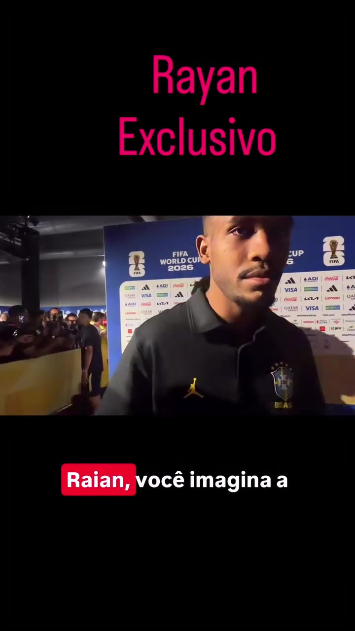 Rayan fala sobre sua estreia pelo Brasil em um jogo de Copa do Mundo; veja vídeo
