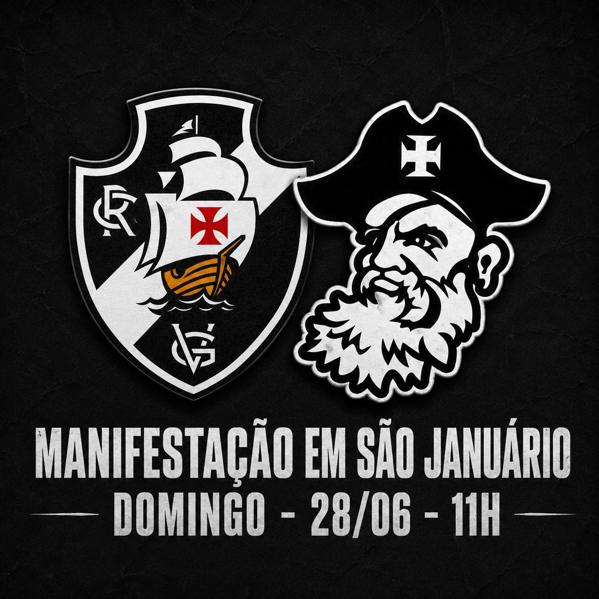 Perfil de Noticias no X promove manifestação em São Januário no domingo às 11h