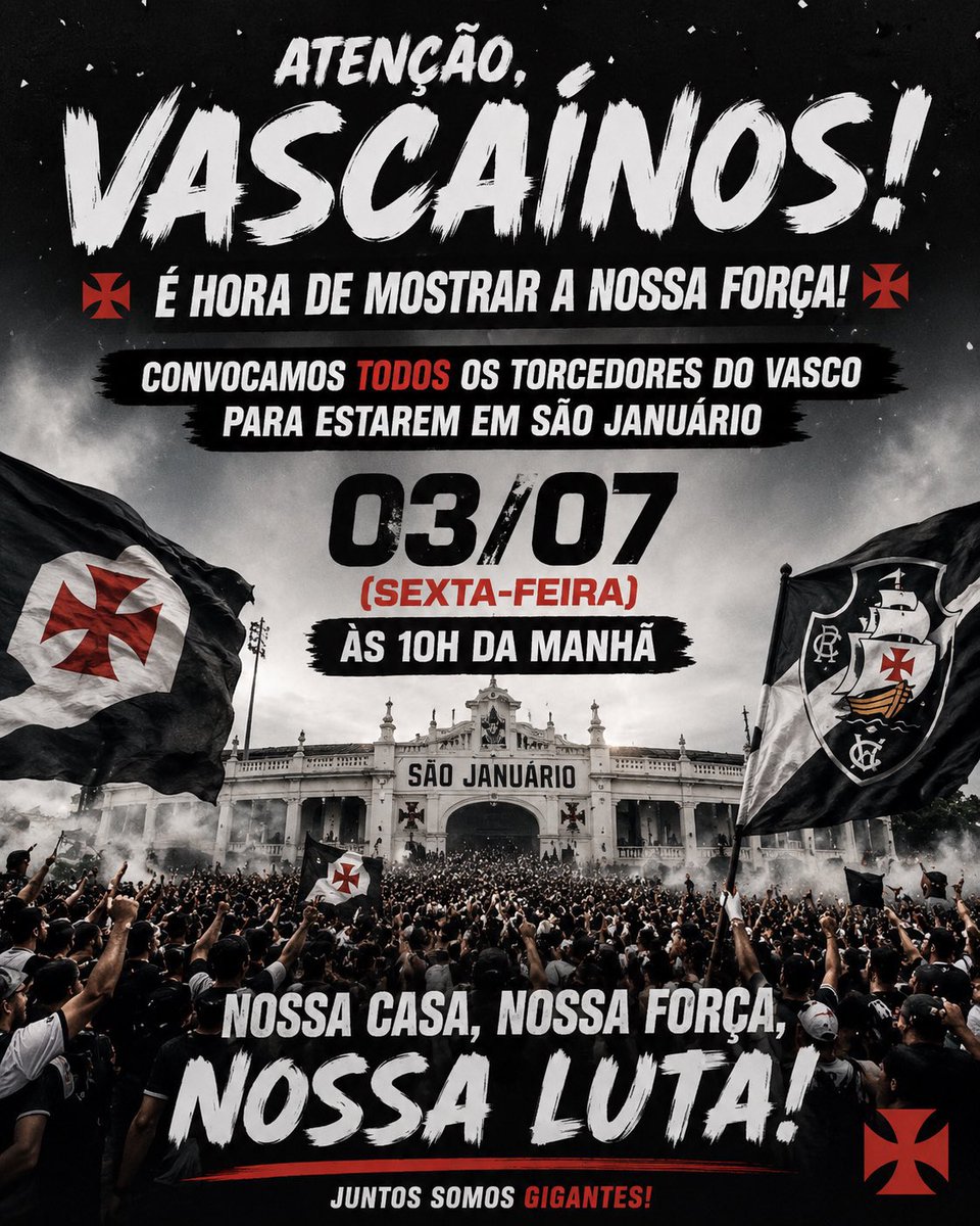 Torcedores farão protesto nesta 6ª-feira às 10h em frente a São Januário