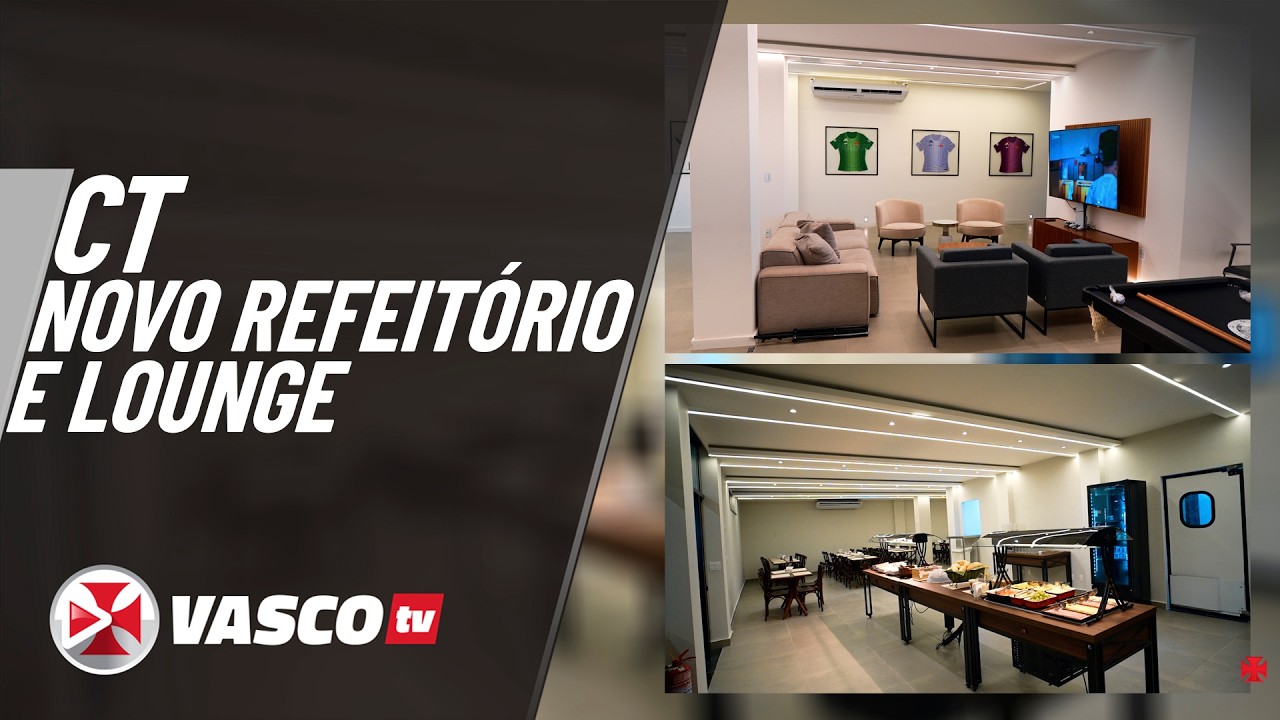 VascoTV mostra o novo refeitório e o lounge do CT Moacyr Barbosa; assista